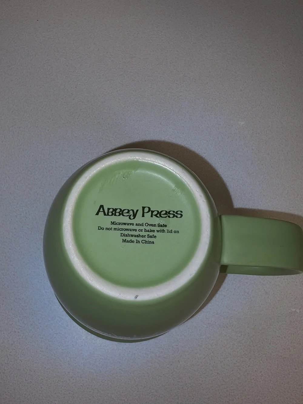 Green Ceramic 'Joy' Quote Mug by